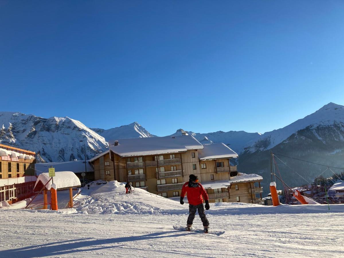 Appartement 6 places aux pieds des pistes avec piscine, wifi et parking privé PMR Orcières Extérieur photo